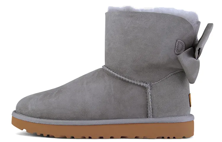 UGG Mini Bailey Bow Ii Glam Snow Boots Blue Gray Women's