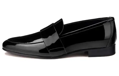 AGL COSTANZA MOC Patent Leather Loafers 2cm Women's Black