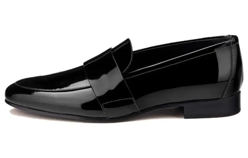 AGL COSTANZA MOC Patent Leather Loafers 2cm Women's Black