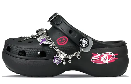 Crocs Classic Platform Clog Clogs Women's Black Pink