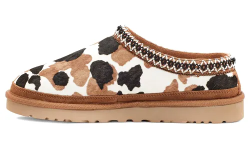 UGG Tasman Cow Print Cow Print Low-top Fashion Sandals Men's Maroon