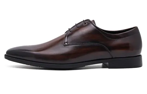 PEDRO Dress Shoes Men's Low Top Dark Umber/Black/Dark Blue
