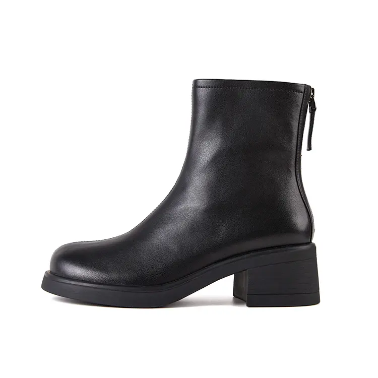 Marie Claire Sheepskin Ankle Boots 5.5cm Women's Midnight Paris Black