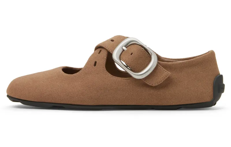 CHARLES&KEITH Small ck PU synthetic leather cross strap ballet flat heel Mary Jane shoes 1cm women's style