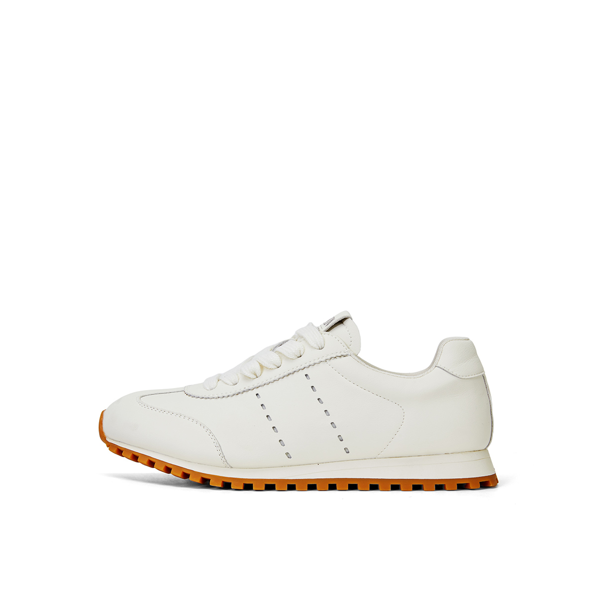 PT’SON Synthetic Leather Slip Resistant Slip Resistant Low top Running Shoes Women’s Ecru