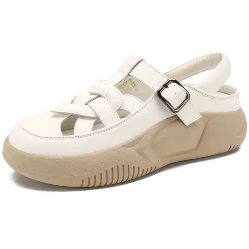 D FUSE SCANDINAVIA Beach Sandals, Sports Sandals Cow Split Leather Roman Sandals Women's