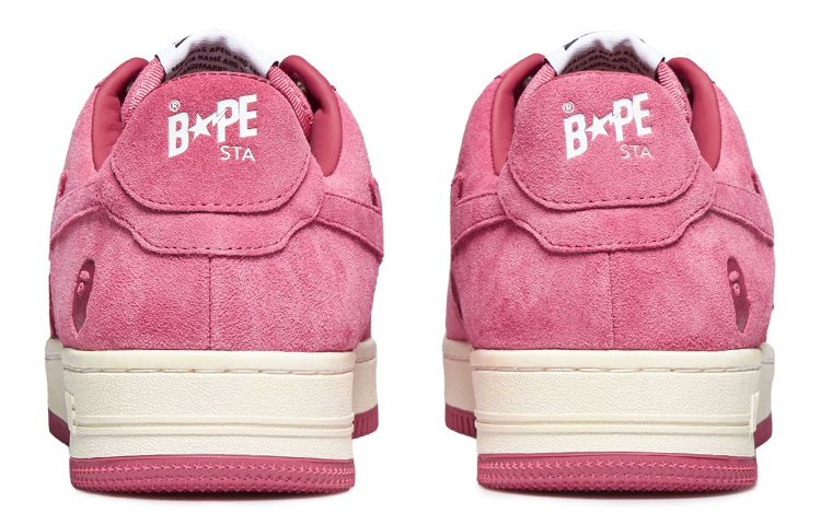 A BATHING APE Bape Sta Pink Suede