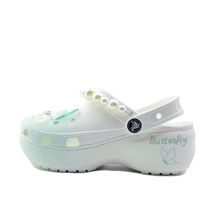 Crocs Classic Platform Clog EVA Clogs Unisex Green