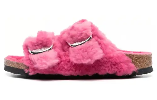 Birkenstock Arizona buckle-fastening brushed slippers Women's