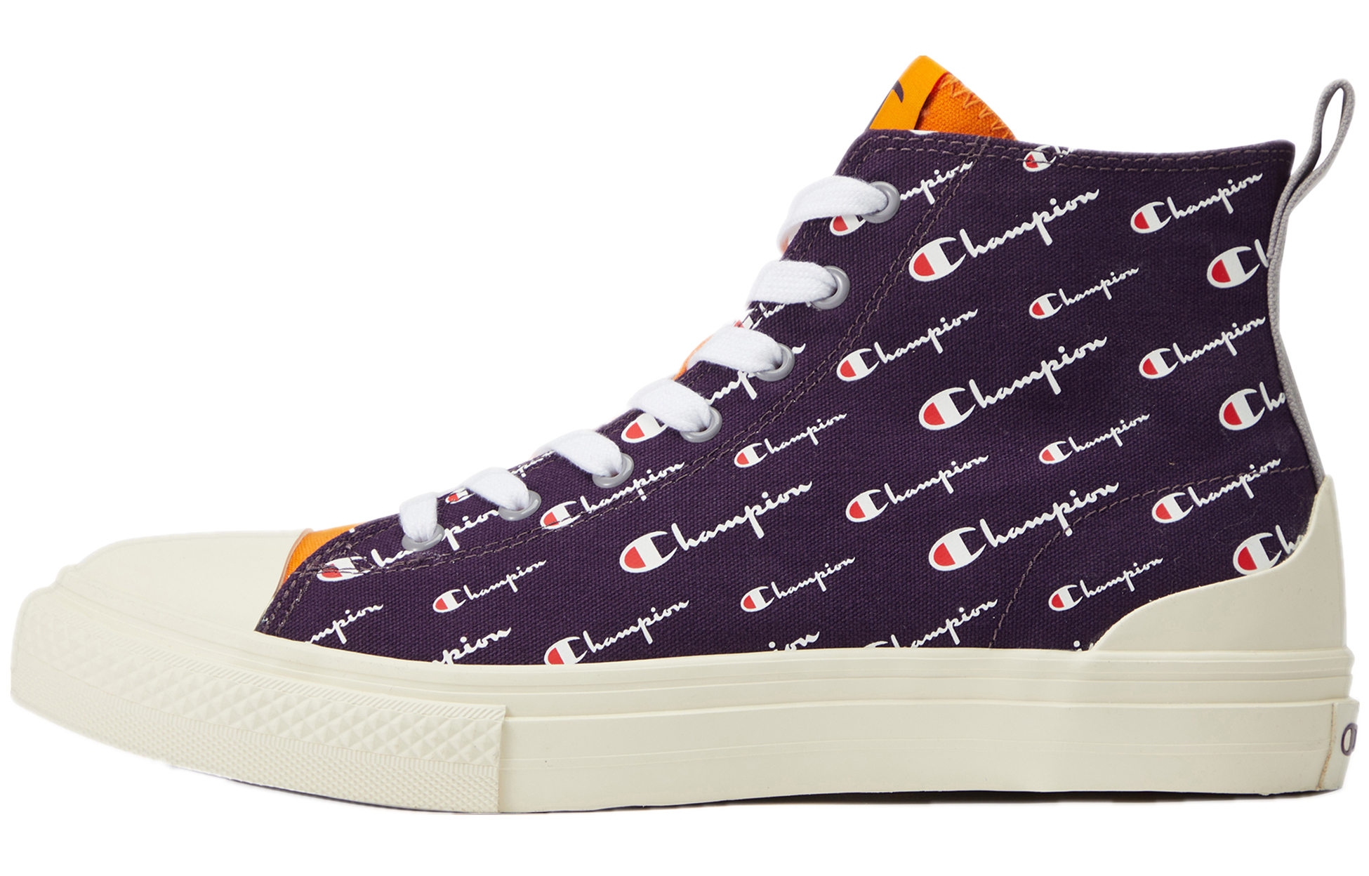 Champion Campus Canvas Shoes Unisex High Top Purple/Yellow