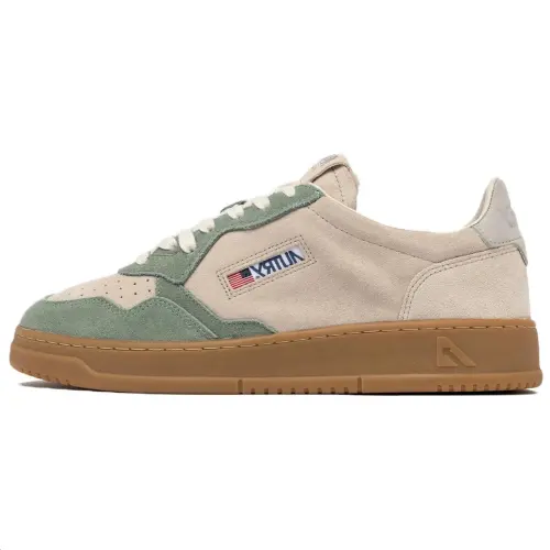 AUTRY Medalist Pigskin Cushioning Slip Resistant Low top Skateboard Shoes Men's Beige Green
