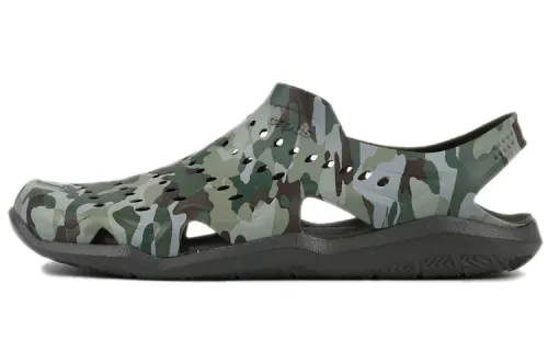 Crocs Swiftwater Camo Wave Sandals 'Green Brown'