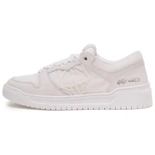 Naked Wolfe CM 00 Leather Comfortable Abrasion Resistant Low top Skateboard Shoes Men's White