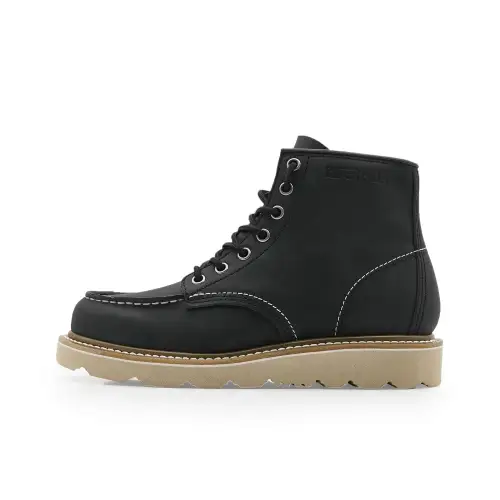 CAT Tradesman Mid Cow Split Leather Abrasion Resistant Slip Resistant Casual Short Outdoor Boots Women's Black