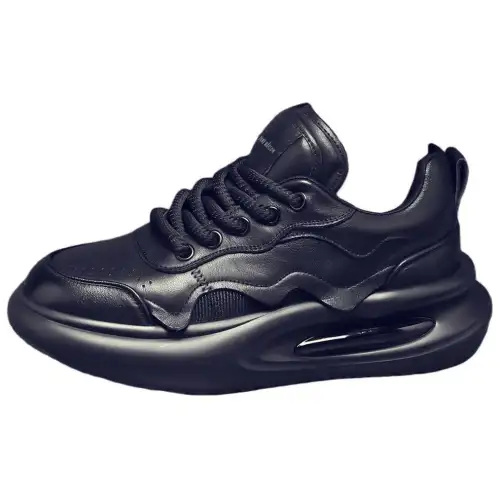 JANE HARLOW Leather Low top Casual Shoes Men's Black