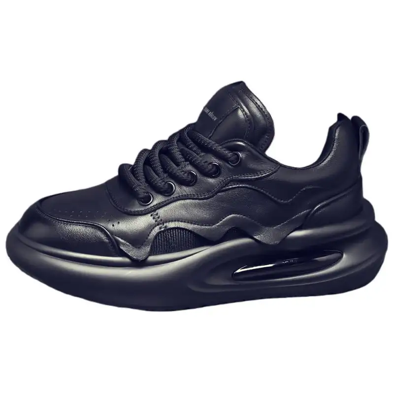 JANE HARLOW Leather Low top Casual Shoes Men's Black