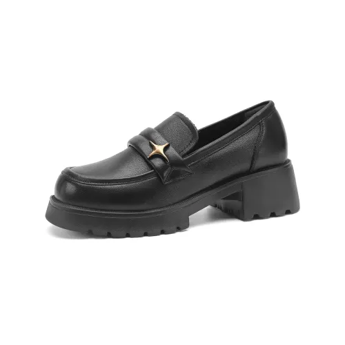 D FUSE SCANDINAVIA Ballet Flats Top Grain Cow Leather Loafers Women's