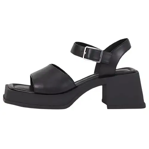 VAGABOND SHOEMAKERS Leather Fashion One Strap Sandals 6.7cm Women's Black