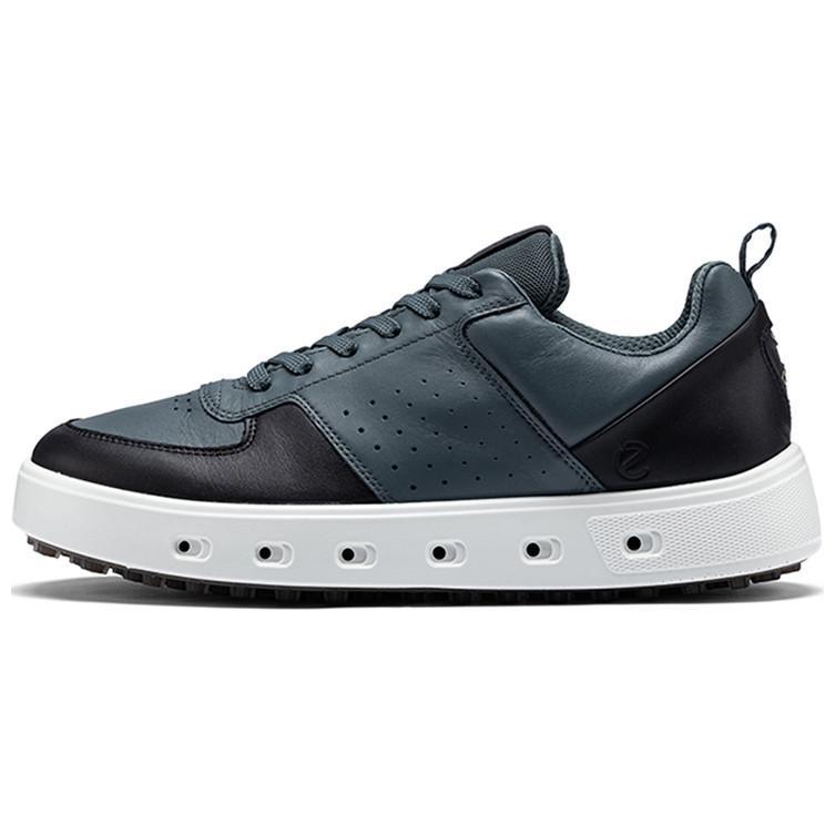 Ecco Street 720 Series Cow Leather Low top Skateboard Shoes Men's Blue Gray