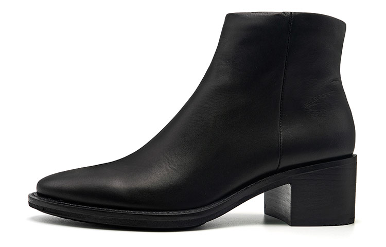 Ecco Body Shaping Collection Top Grain Cow Leather Ankle Boots Women's Black