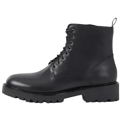VAGABOND SHOEMAKERS Leather Crew Combat Boots 4cm Women's Black