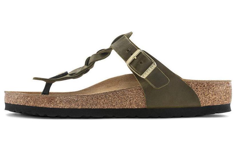 Женские шлепанцы Birkenstock (зеленые)