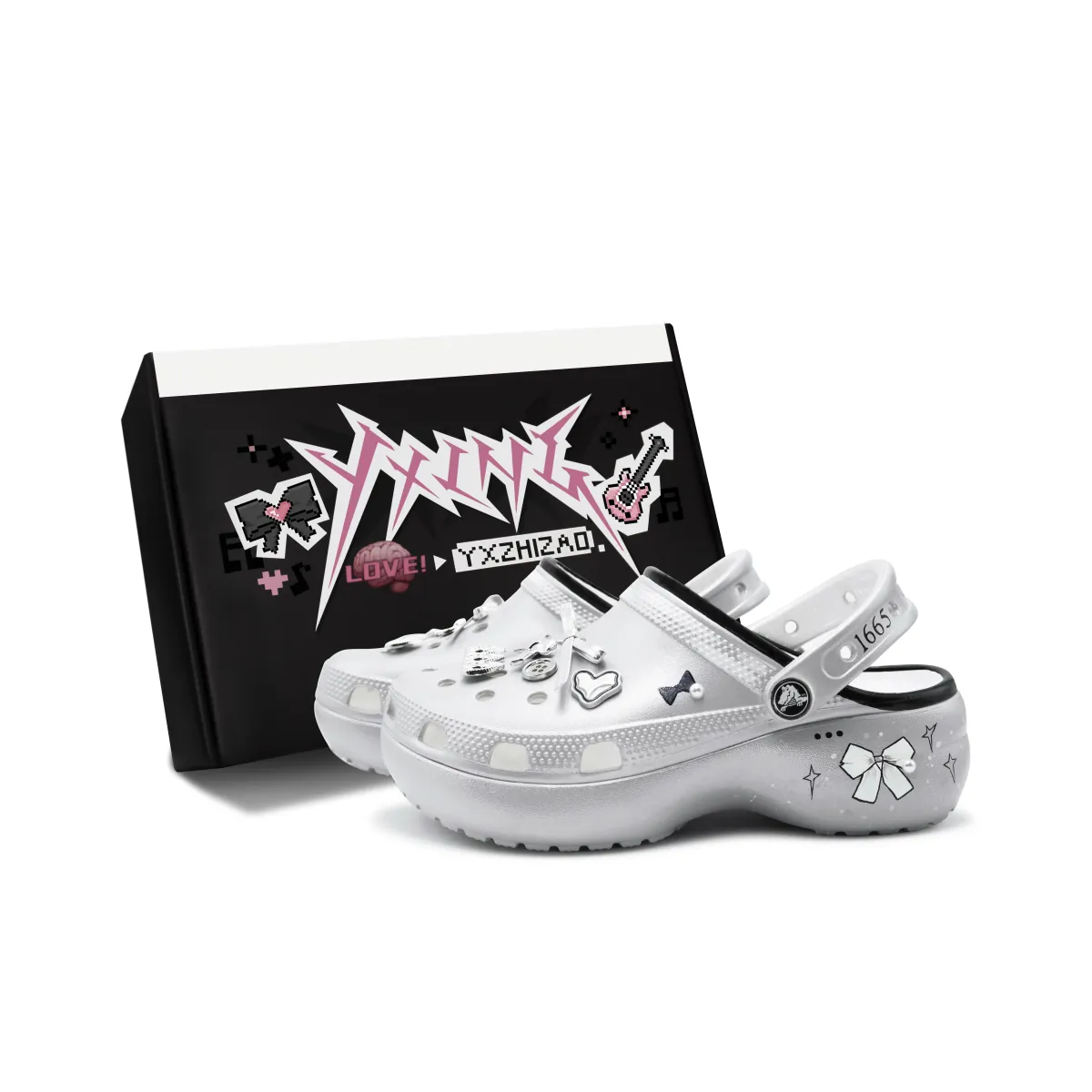 Crocs Classic Platform Clog Clogs Women's Ballet Silver