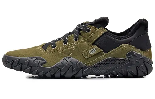CAT Casual Shoes Unisex Low Top Olive Green