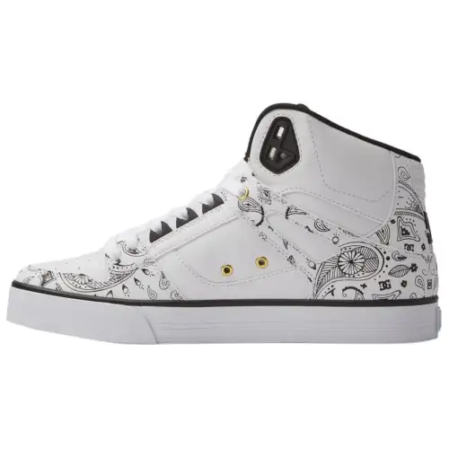 DC Shoes Leather High top Skateboard Shoes Men's White
