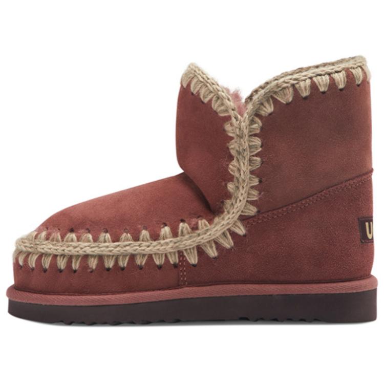 MOU Short Snow Boots Women's Red Brown