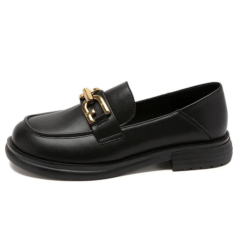 AGSDON Cow Split Leather Loafers 3cm Women's