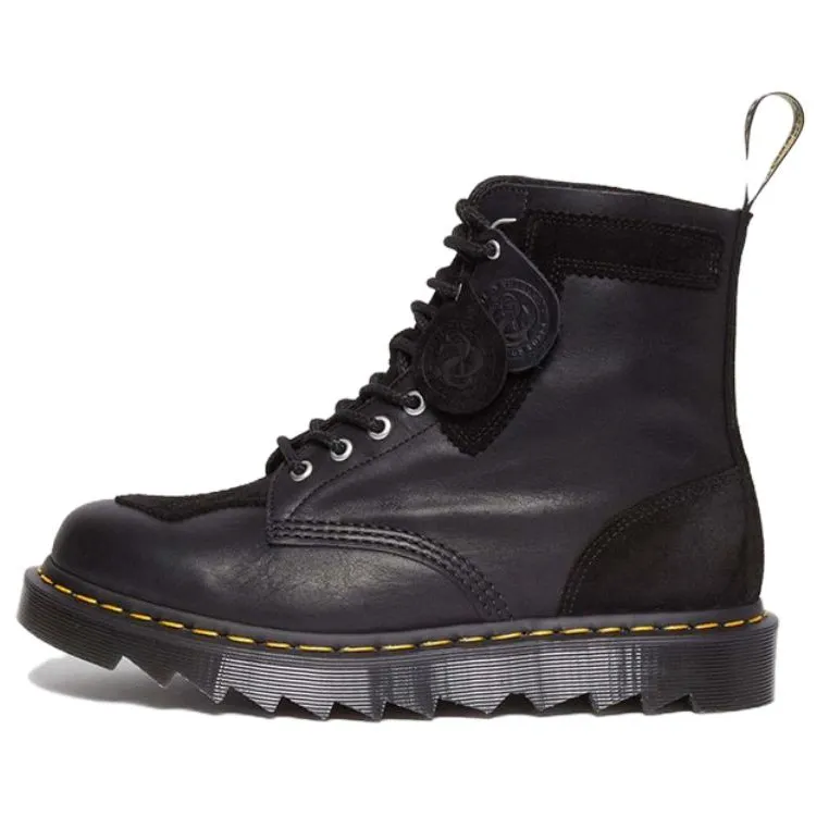 Dr.Martens Cow Leather Short Combat Boots Men's Black