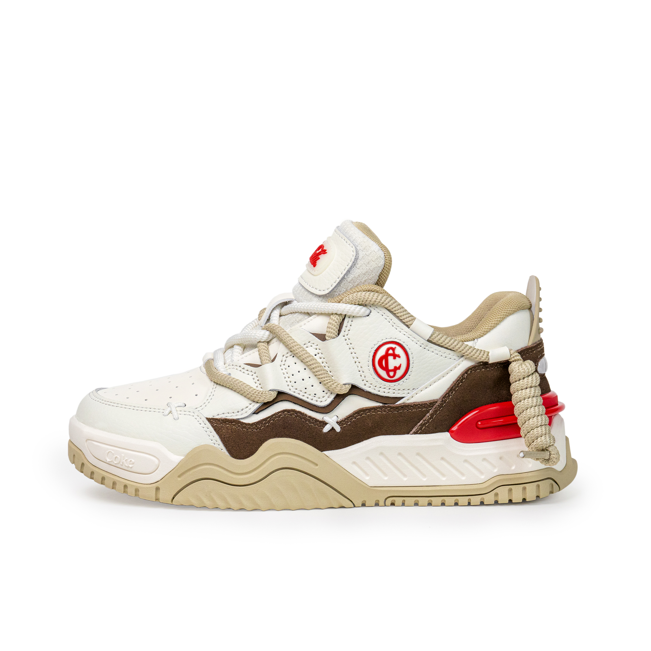 Coca Cola Cow Split Leather Slip Resistant Abrasion Resistant Low top Skateboard Shoes Unisex