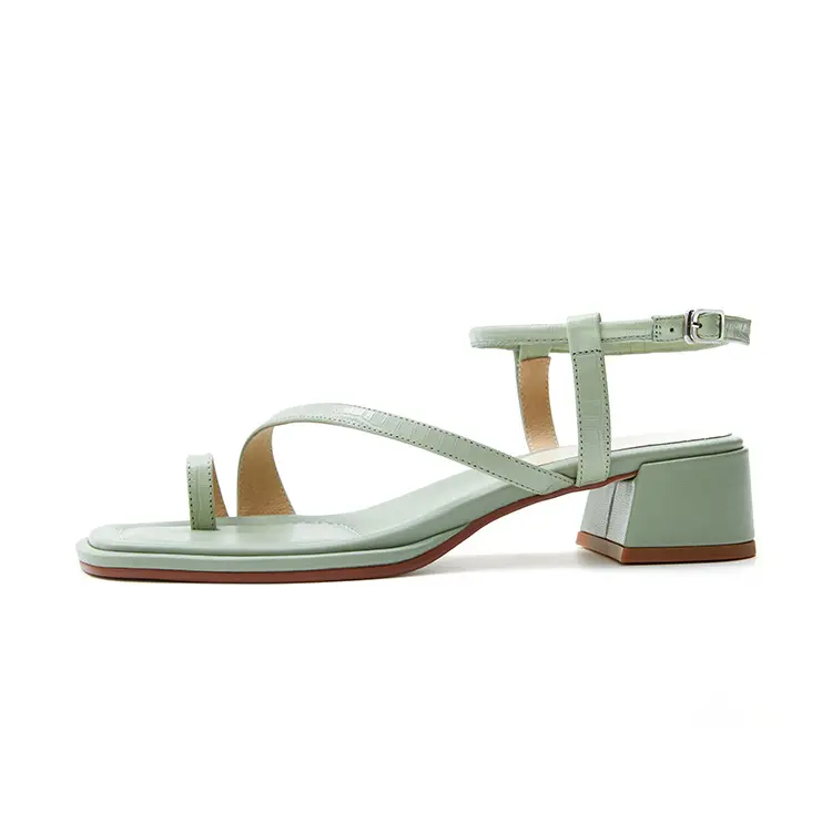 Marie Claire Top Grain Cow Leather Stylish Sandal Women's Mediterranean Haze Green