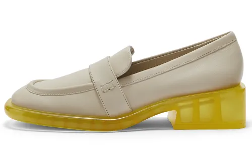 CHARLES&KEITH Cow Leather Loafers 4cm Women's