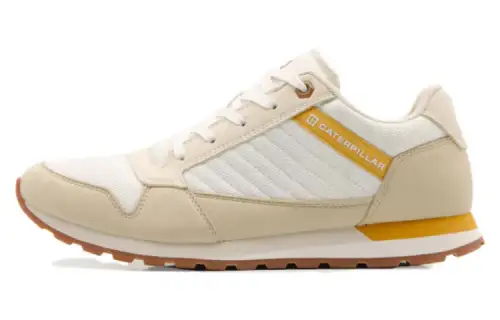CAT Cushioning Slip Resistant Abrasion Resistant Low top Sports Casual Shoes White Brown