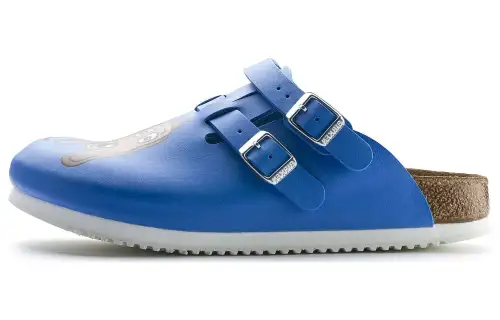 Birkenstock Pu Closed Toe Slippers Women's Blue