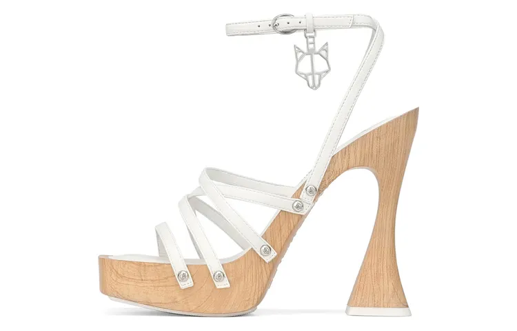 Naked Wolfe Sofia One Strap Sandals Women's White