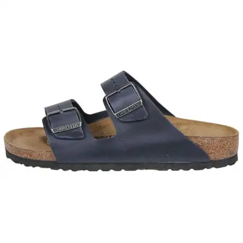 Birkenstock Logo debossed Leather Sandals