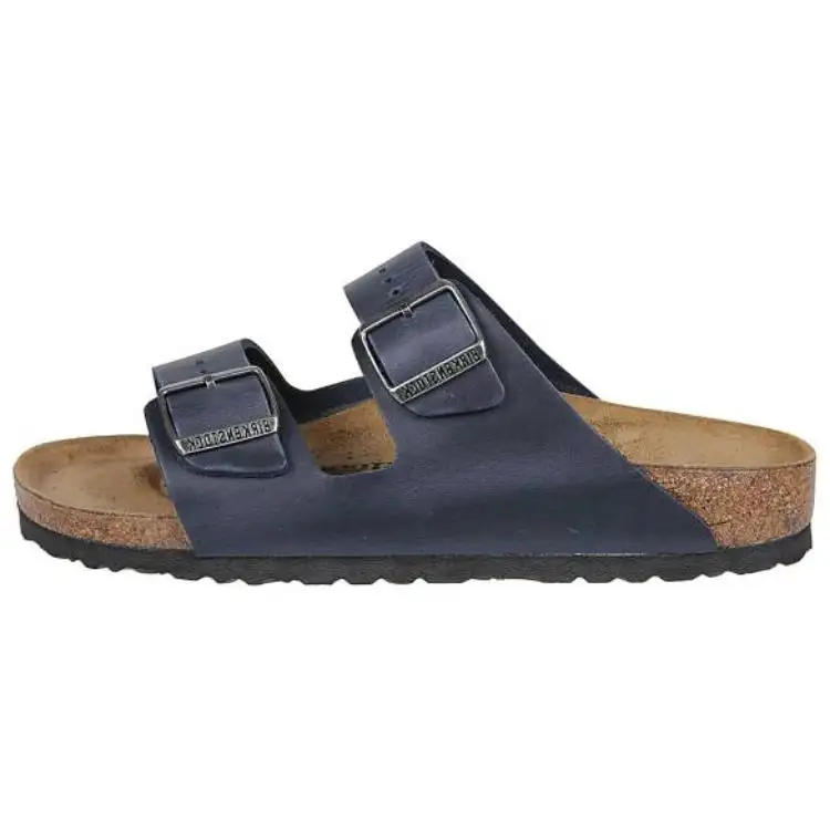 Birkenstock Logo debossed Leather Sandals