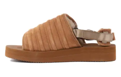 Suicoke Cow Leather Beach Sandals Men's Brown