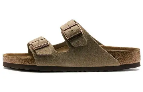Birkenstock Arizona Soft Footbed Slide Slippers Unisex Taupe Regular