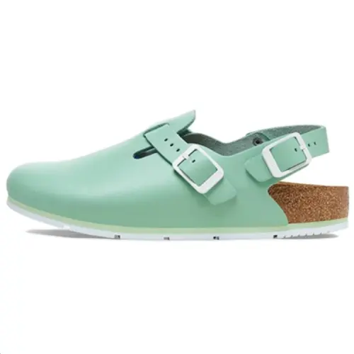 Birkenstock Slip Resistant Closed Toe Slippers Unisex Green Narrow