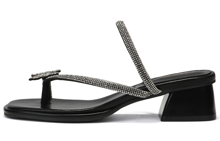 OMS Slide Slippers Women's Black/Beige