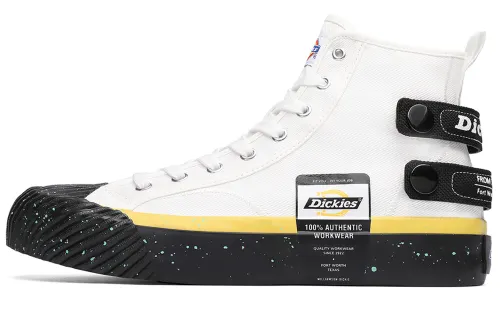 Dickies Canvas Shoes Unisex High Top White/Yellow/Black