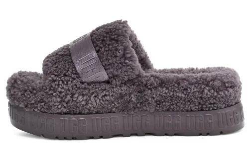 UGG Fluffita Thick Sole Slipper Gray Women's