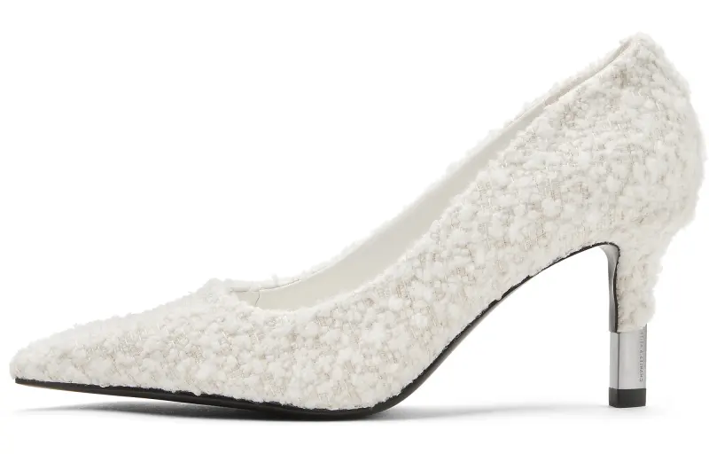 CHARLES&KEITH Small Ck PU, Textile High Heels 7.8cm Women's
