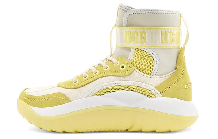 UGG La Cloud Hi White Yellow Women's