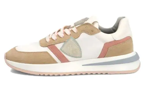 PHILIPPE MODEL Paris Tropez 2.1 Panelled-design Suede Sneakers