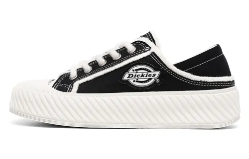 Dickies 100th Anniversary Anti-Slip Wear-Resistant Lightweight Breathable Low-Top Canvas Shoes Unisex Black White